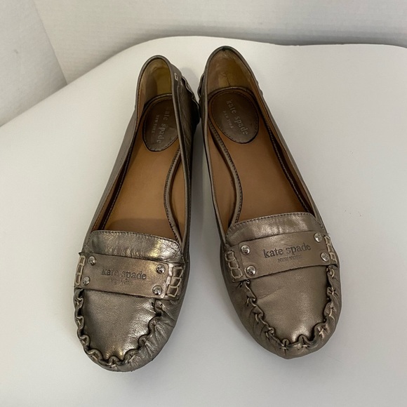 KATE SPADE PEWTER DRIVING MOCCASIN - Picture 2 of 15